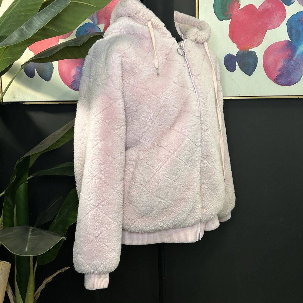 Pink Forever 21 fluffy faux fur zip-up hoodie #fairycore #pastel - Picture 6 of 6